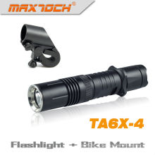 Maxtoch TA6X-4 durável Cree XML T6 bicicleta luz LED tático tocha recarregável